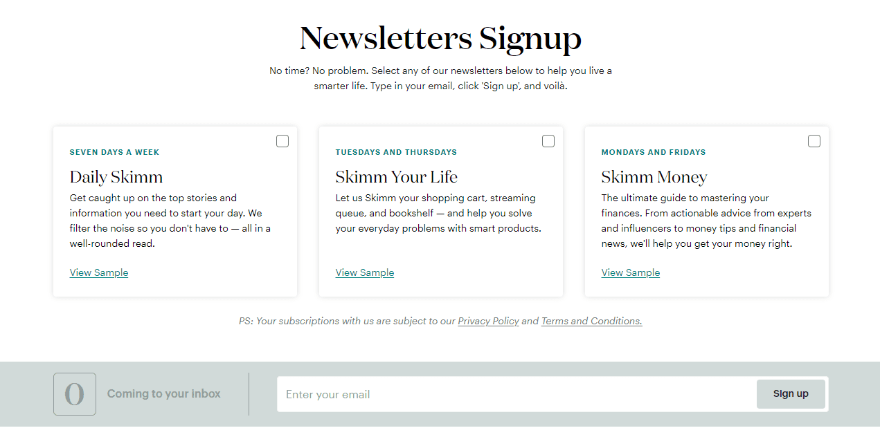 newsletter co to jest przykład 