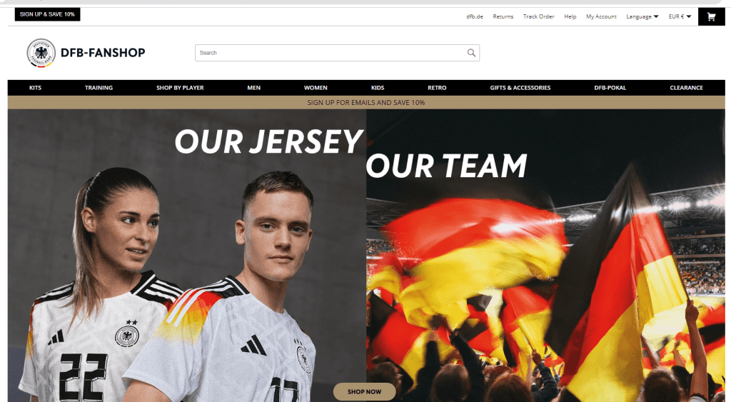 sklep internetowy niemcy dfb fanshop